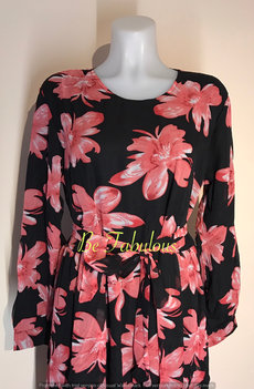 Shiffon jurken bloem print