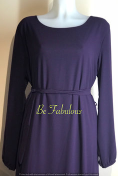 Shiffon jurk 1 kleur